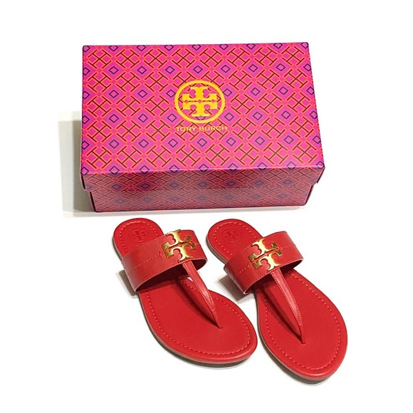 🆕 Tory Burch Leather Thong Sandals - Picture 2 of 12